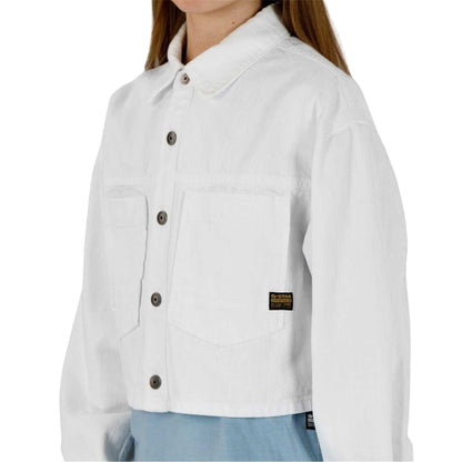 White - Side - G-Star Girls Denim Cropped Jacket