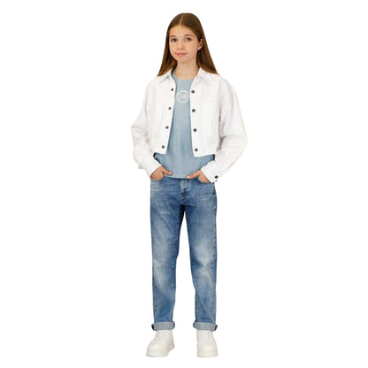White - Lifestyle - G-Star Girls Denim Cropped Jacket