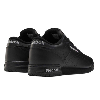 Black-Silver - Back - Reebok Mens Exofit Leather Low Trainers