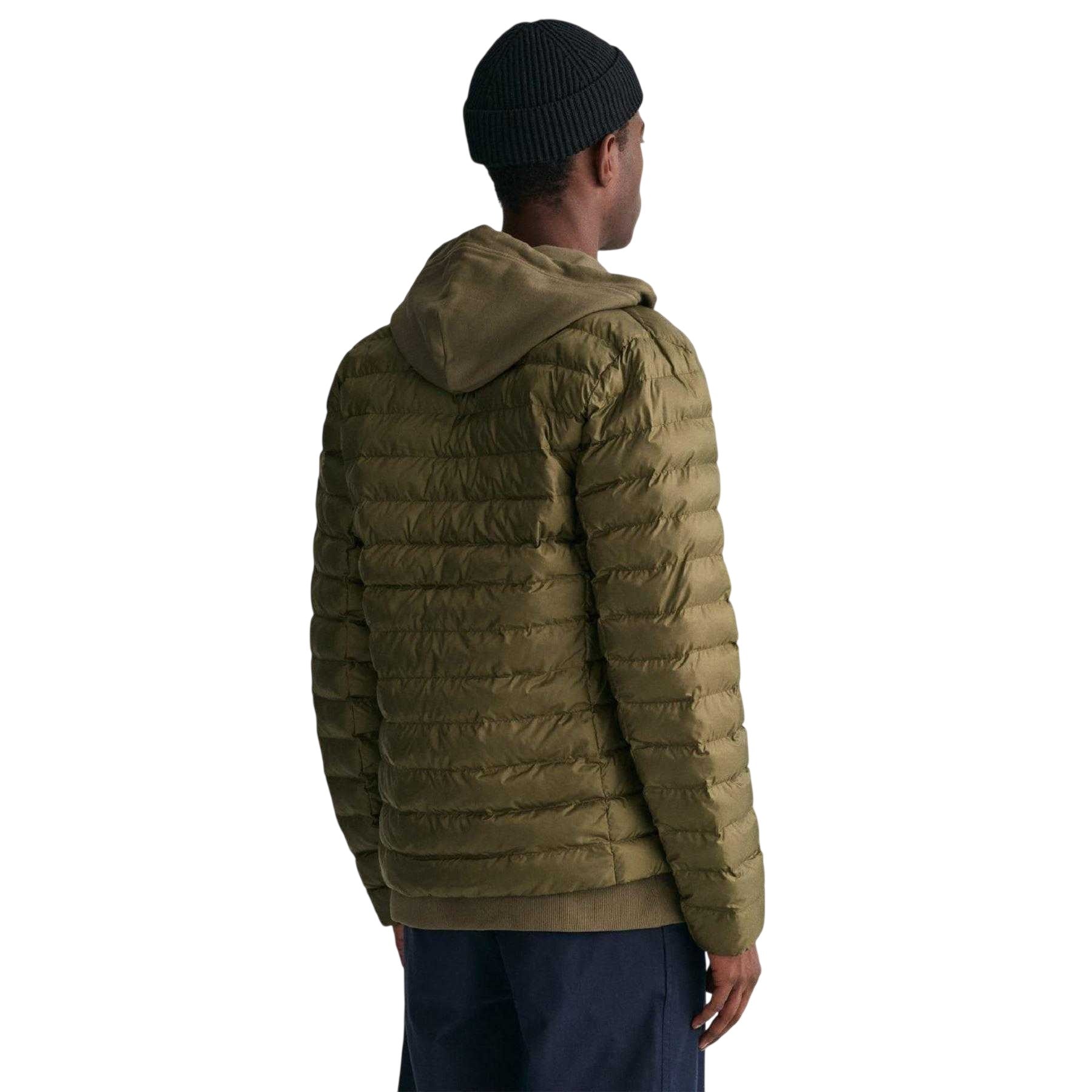 Green - Back - Gant Mens Regular Bomber Jacket