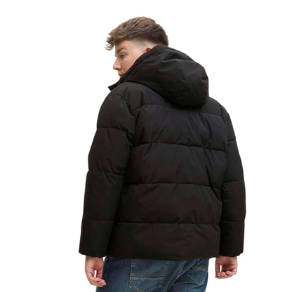 Black - Back - Jack And Jones Mens Global Polyester Puffer Jacket
