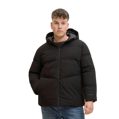 Black - Side - Jack And Jones Mens Global Polyester Puffer Jacket