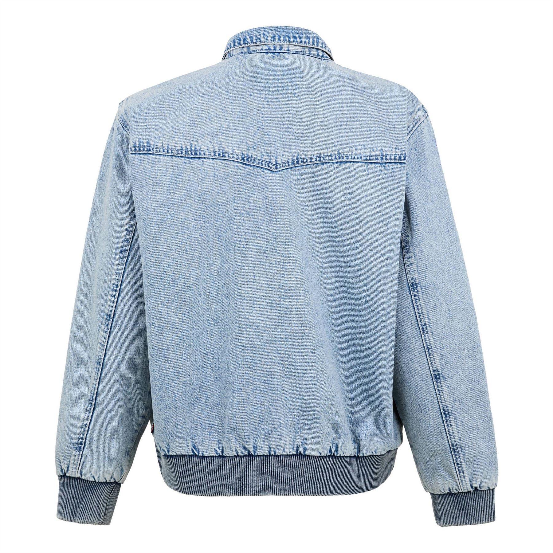 Blue - Back - Levis Mens Embarcadero Aviator Jacket