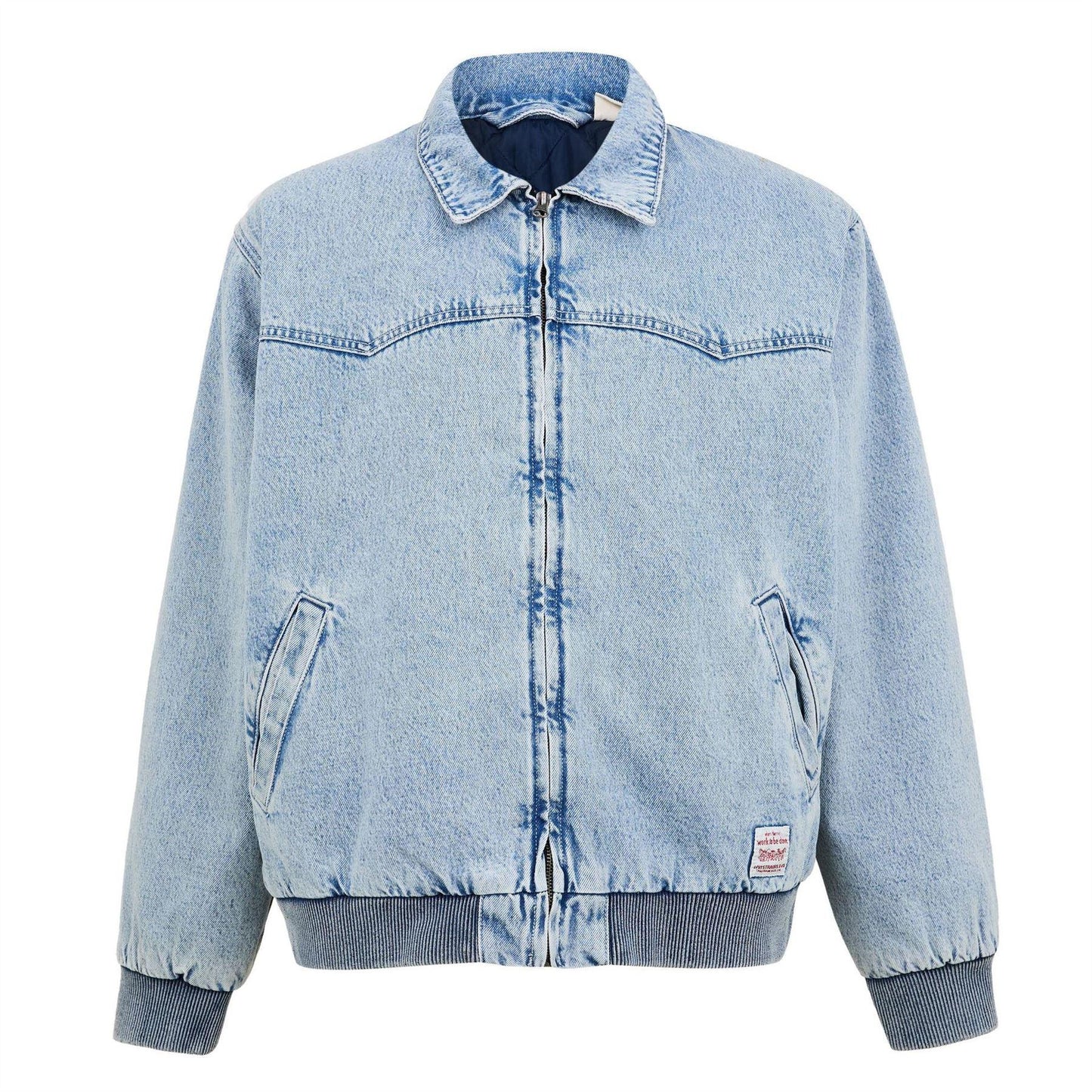 Blue - Front - Levis Mens Embarcadero Aviator Jacket