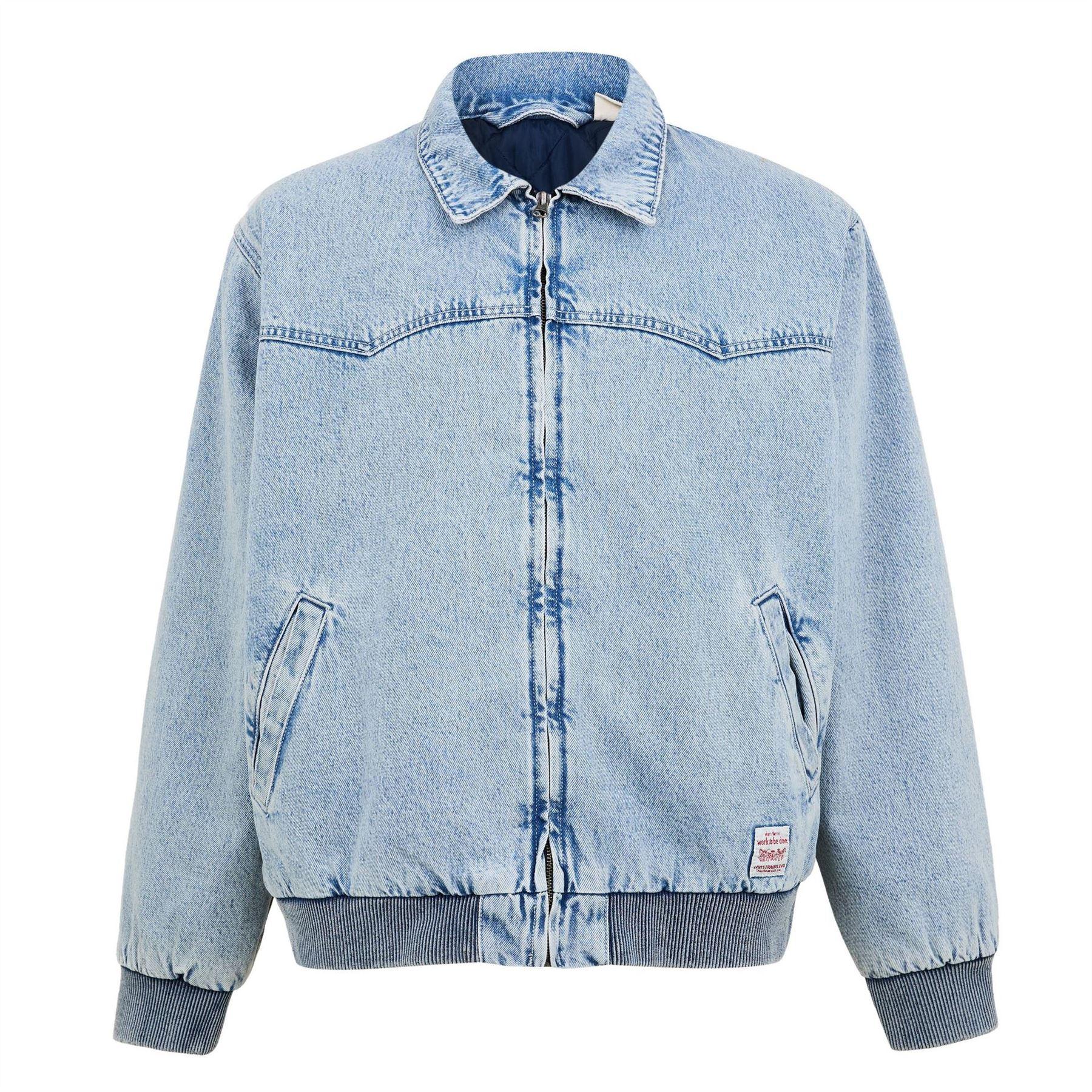 Blue - Front - Levis Mens Embarcadero Aviator Jacket