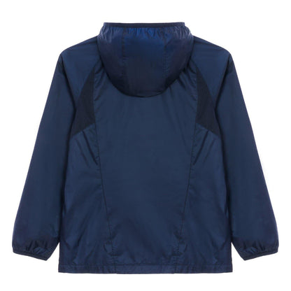 Navy - Back - Karrimor Childrens-Kids Lightweight Hooded Soft Shell Jacket