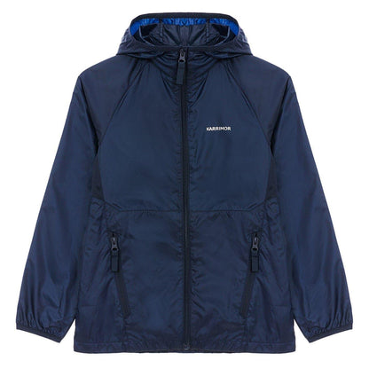 Navy - Front - Karrimor Childrens-Kids Lightweight Hooded Soft Shell Jacket