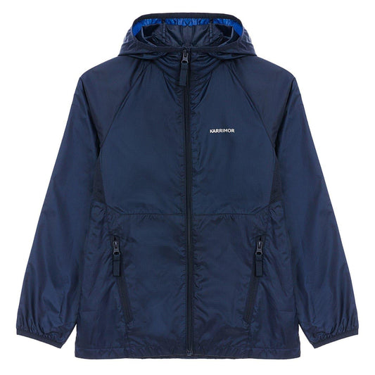 Navy - Front - Karrimor Childrens-Kids Lightweight Hooded Soft Shell Jacket