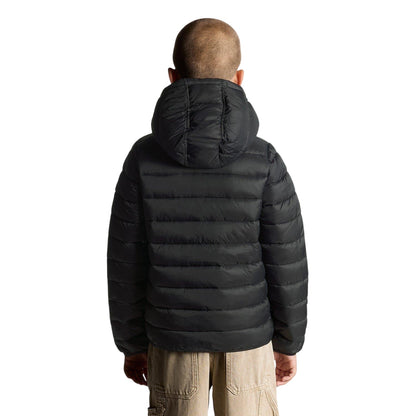 Jet Black - Back - Lyle & Scott Childrens-Kids Pac A Mac Puffer Jacket