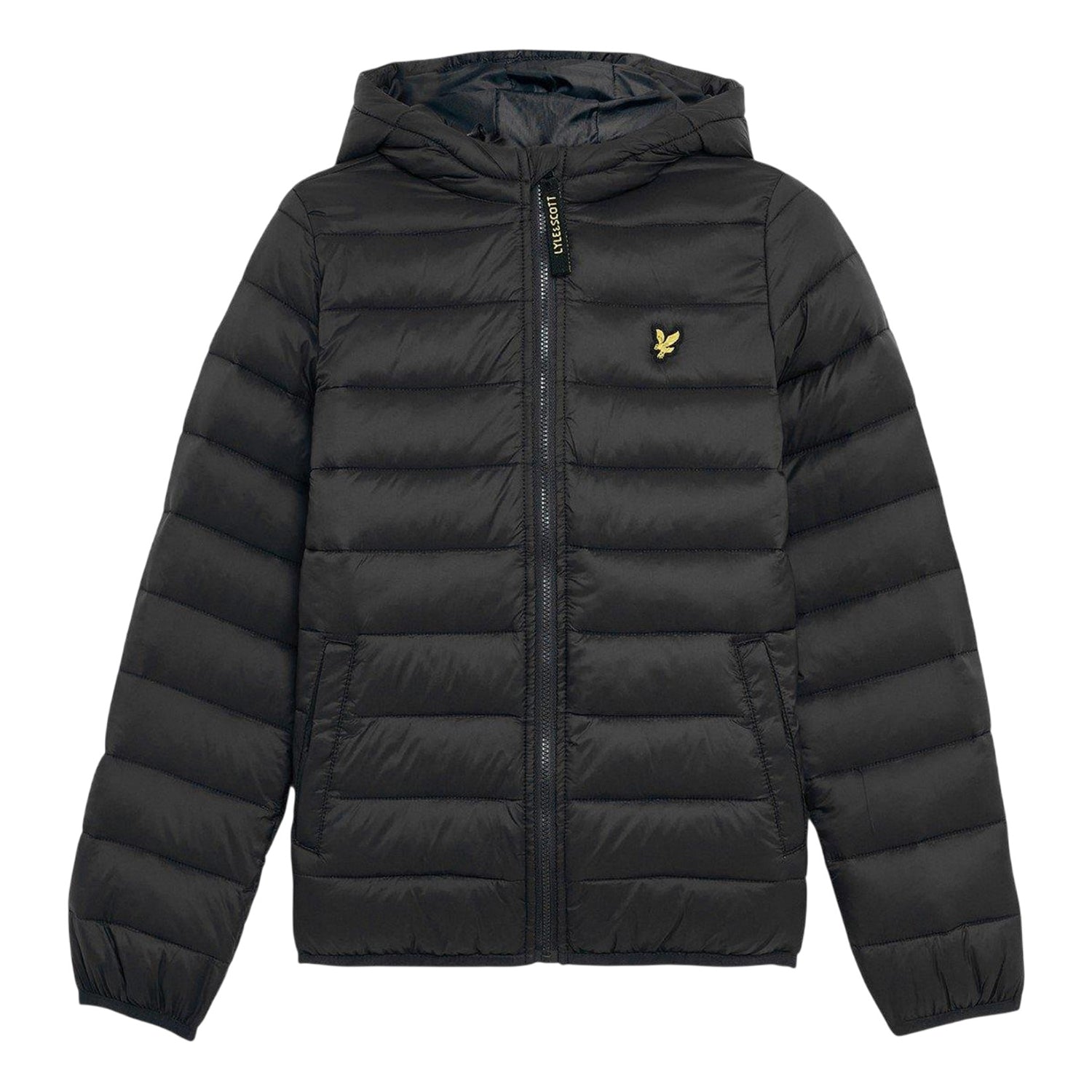 Jet Black - Front - Lyle & Scott Childrens-Kids Pac A Mac Puffer Jacket
