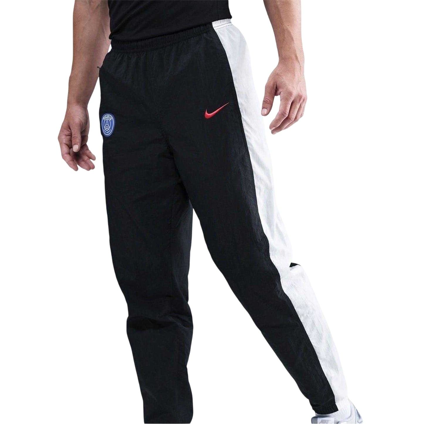 Black-White - Side - Paris Saint Germain FC Mens Nike Tracksuit Bottoms