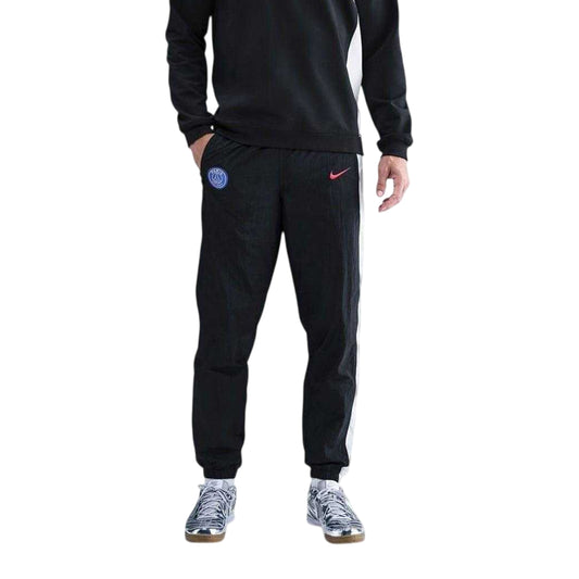 Black-White - Front - Nike Mens Paris Saint Germain FC Tracksuit Bottoms