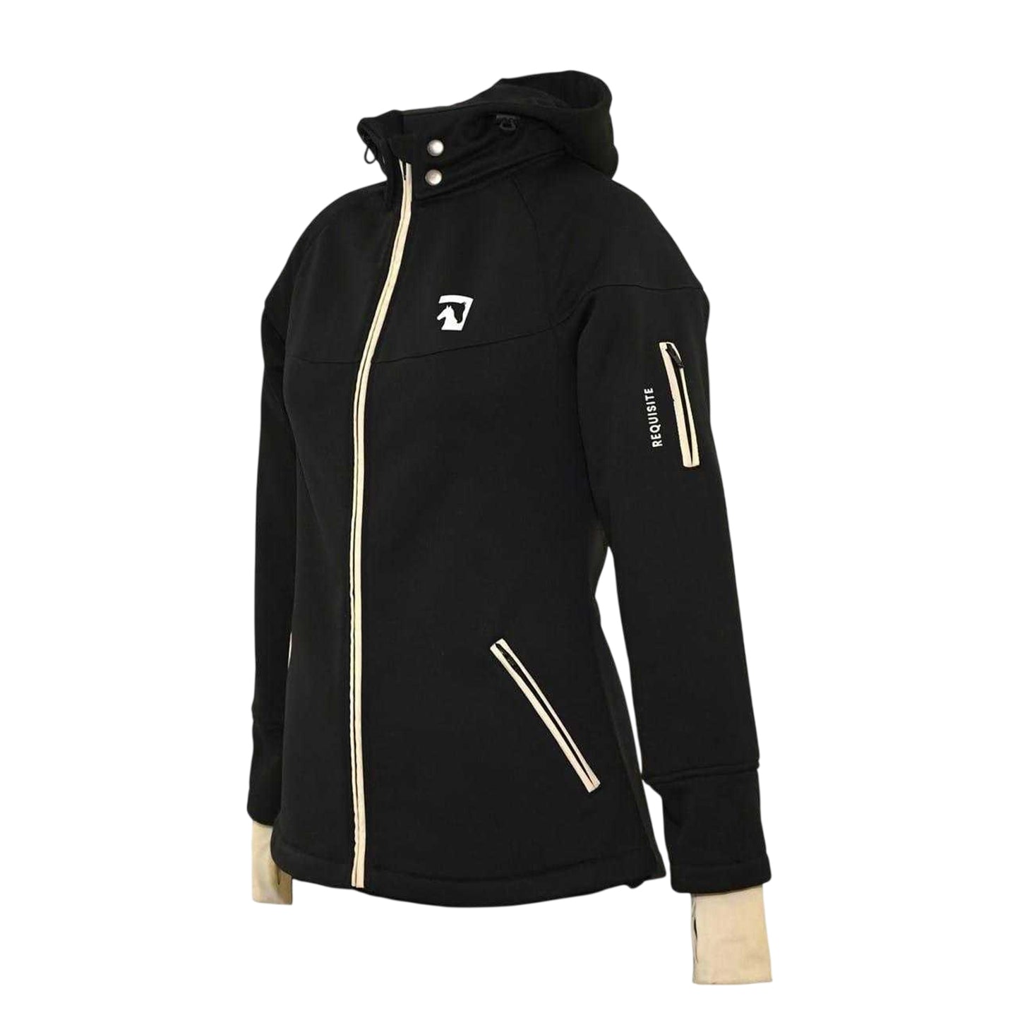 Black - Side - Requisite Womens-Ladies Essential Wind Resistant Soft Shell Jacket