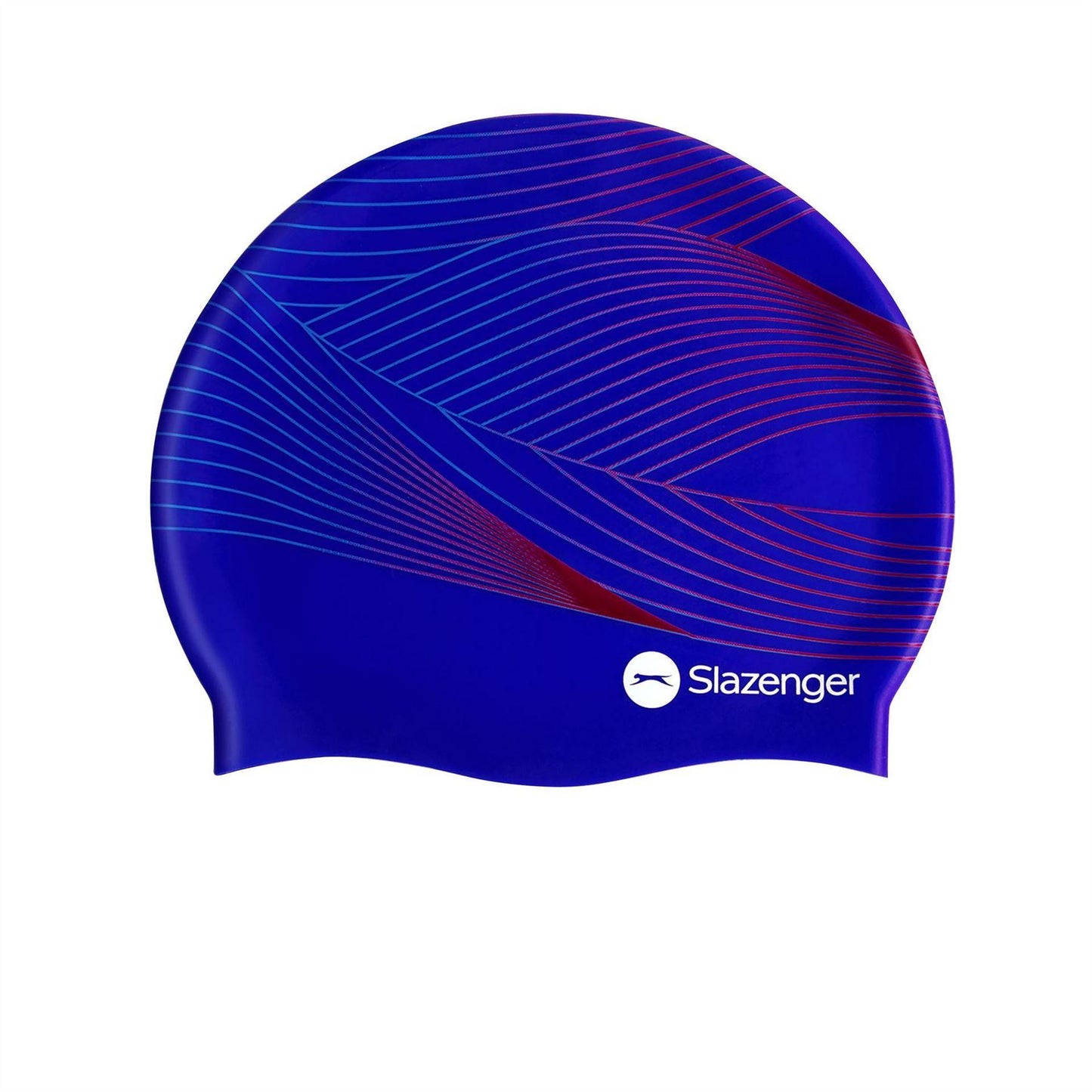 Blue Print - Front - Slazenger Childrens-Kids Logo Swim Cap