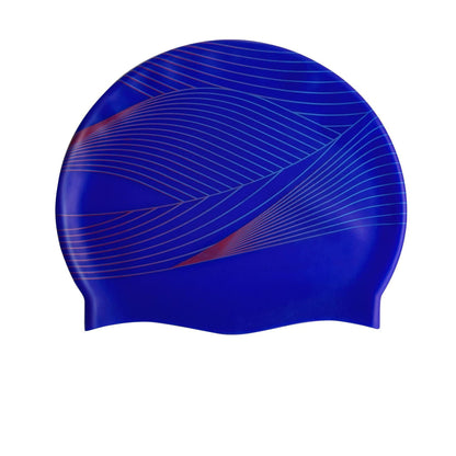 Blue Print - Back - Slazenger Childrens-Kids Logo Swim Cap