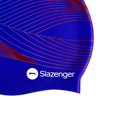 Blue Print - Pack Shot - Slazenger Childrens-Kids Logo Swim Cap