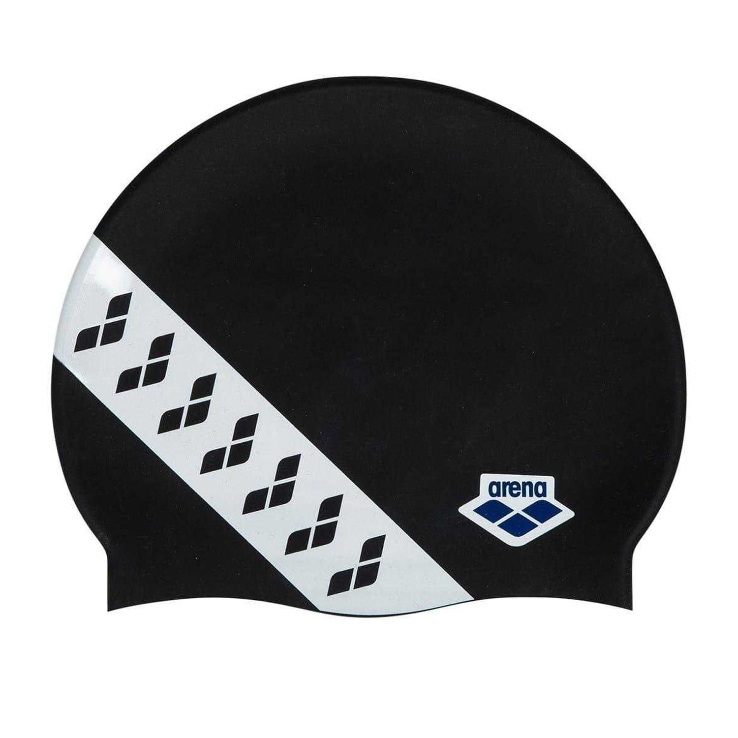 Black-White Blend - Back - Arena Unisex Adult Swim Cap