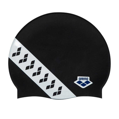 Black-White Blend - Back - Arena Unisex Adult Swim Cap