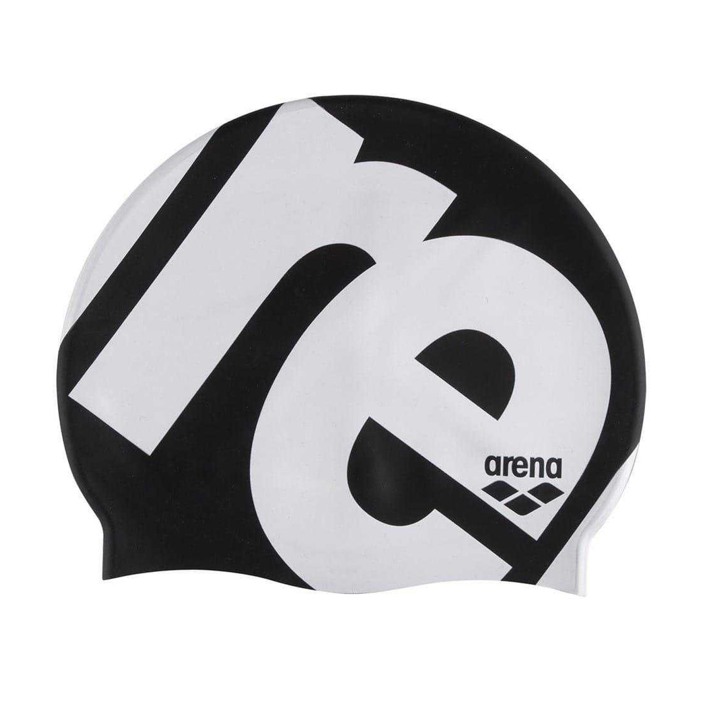 Black-White Blend - Side - Arena Unisex Adult Swim Cap