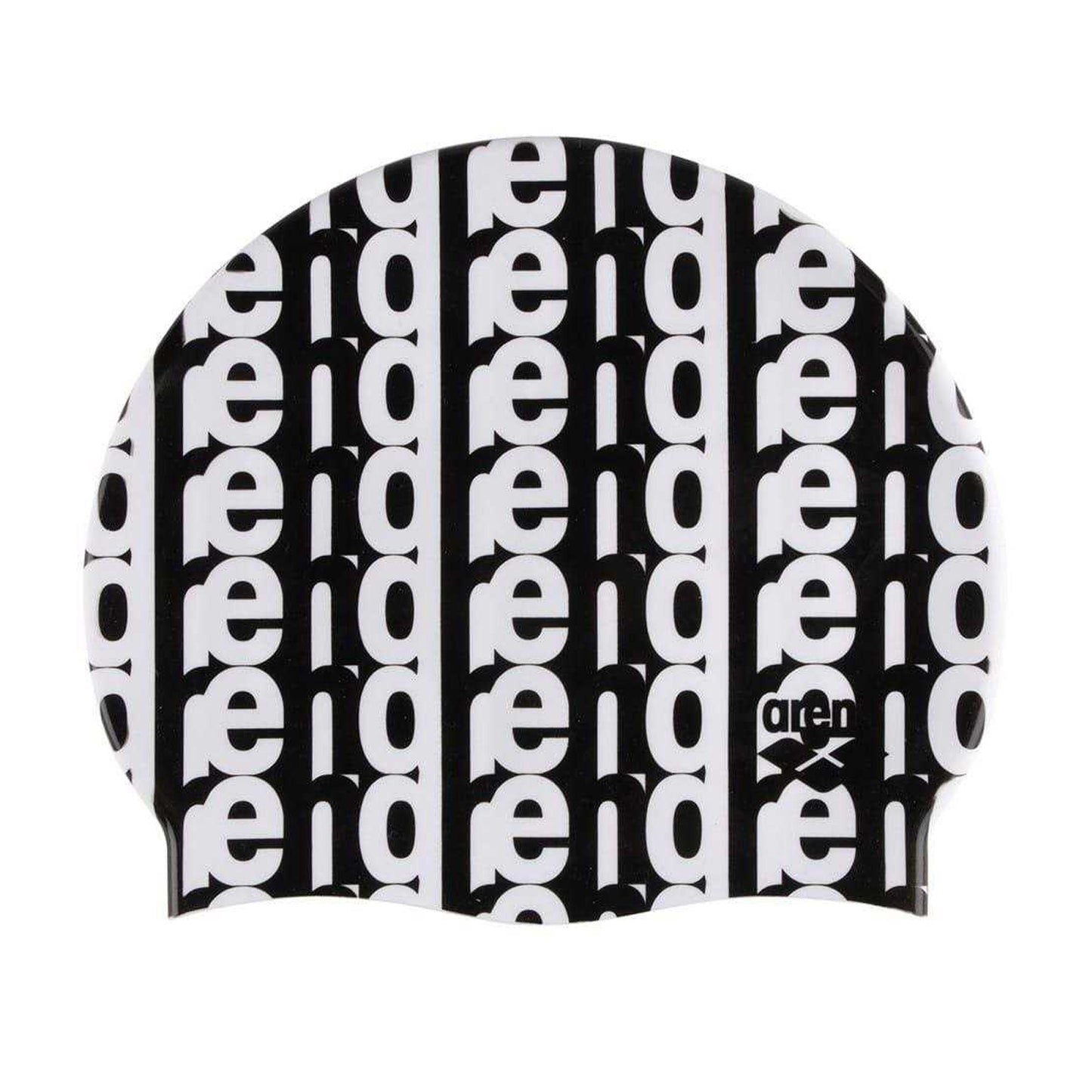 Black-White Blend - Front - Arena Unisex Adult Swim Cap