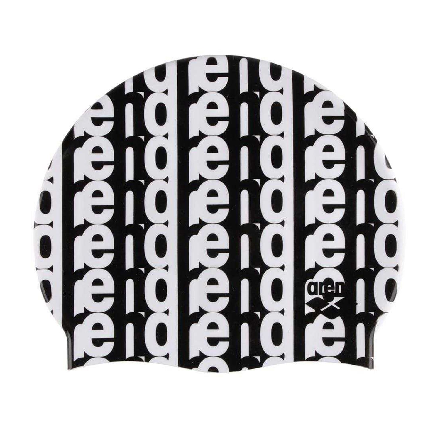 Black-White Blend - Front - Arena Unisex Adult Swim Cap