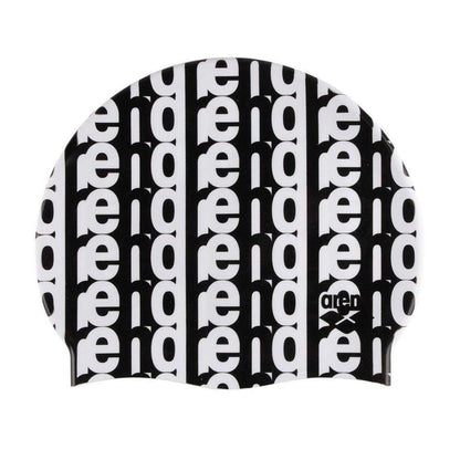Black-White Blend - Front - Arena Unisex Adult Swim Cap