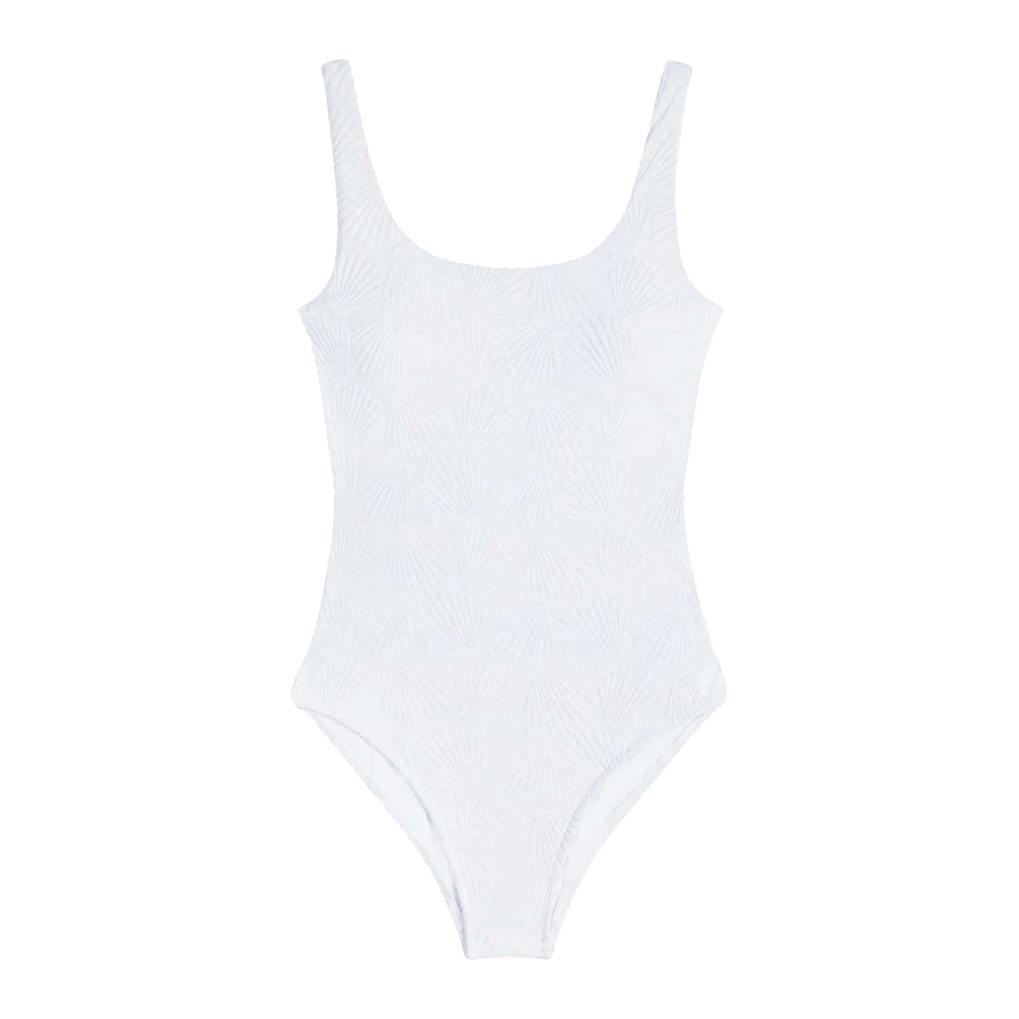 White - Front - Chelsea Peers Womens-Ladies Textured Sweetheart One Piece Swimsuit