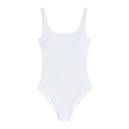 White - Front - Chelsea Peers Womens-Ladies Textured Sweetheart One Piece Swimsuit