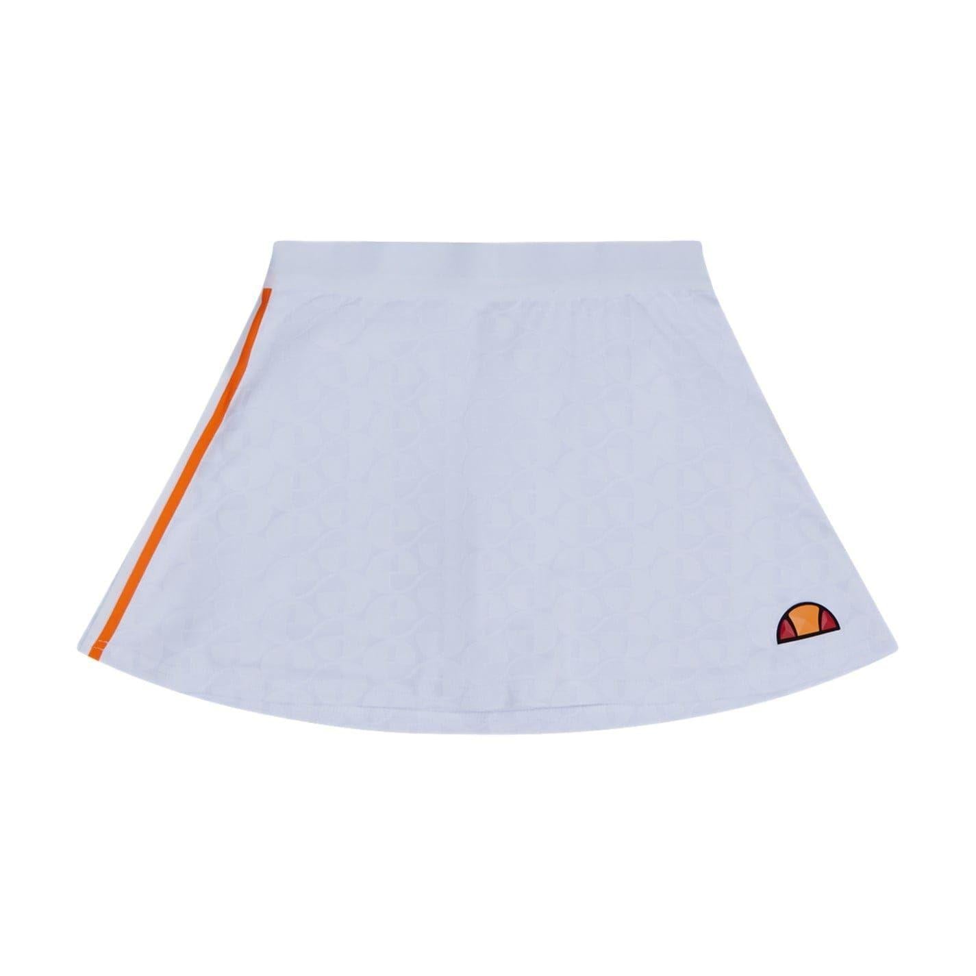 White - Front - Ellesse Womens-Ladies Kynance Patterned Skort