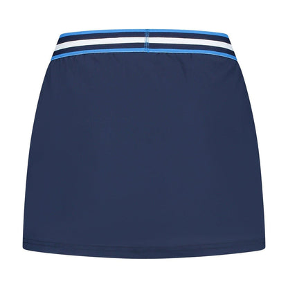 Navy - Back - K-Swiss Womens-Ladies Colour Block Tennis Skort