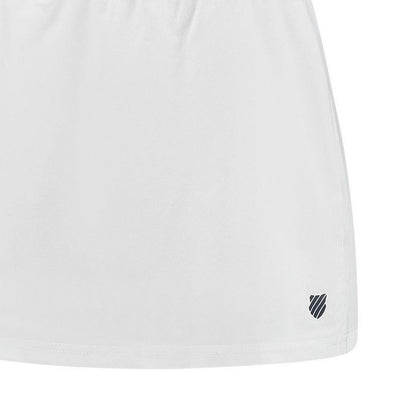White - Side - K-Swiss Womens-Ladies Colour Block Tennis Skort