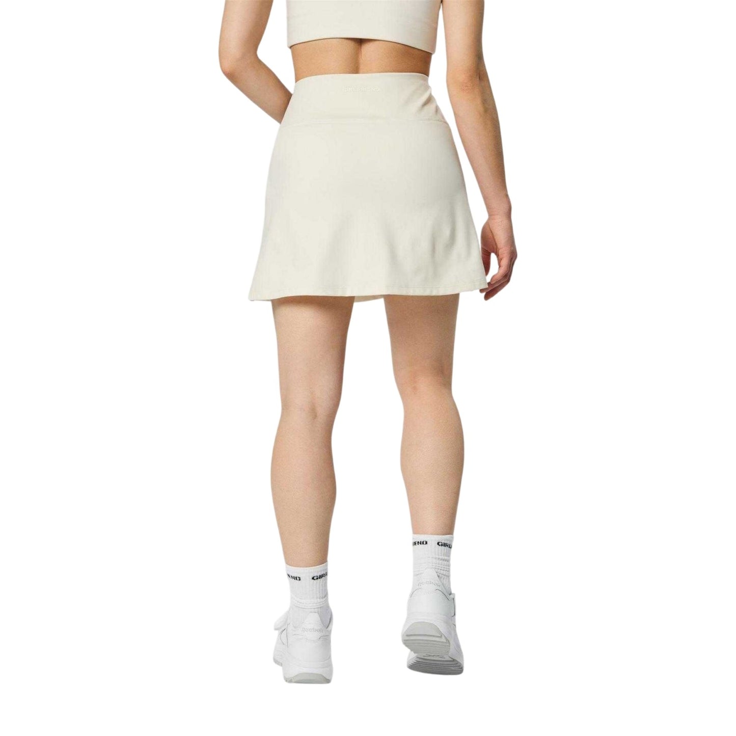 Ivory - Back - Girlfriend Collective Womens-Ladies Plain Skort