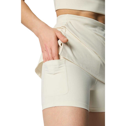 Ivory - Side - Girlfriend Collective Womens-Ladies Plain Skort