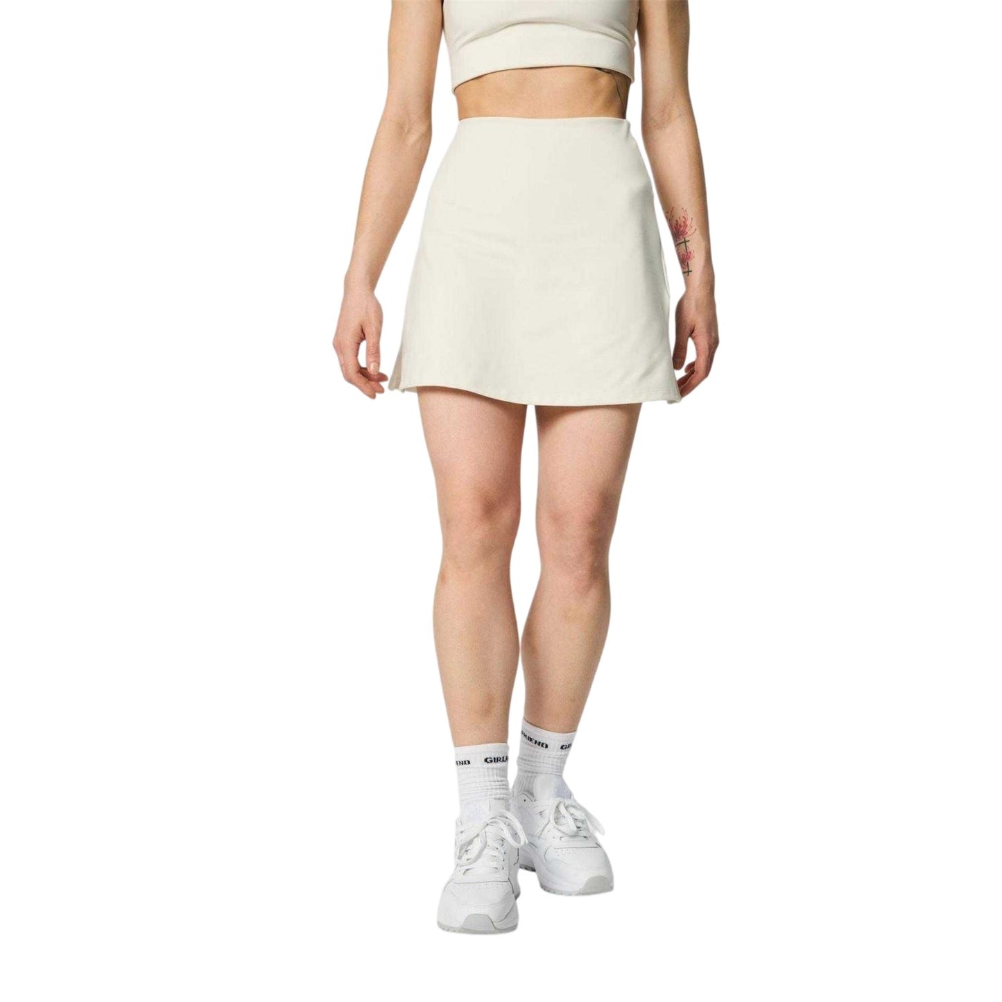 Ivory - Pack Shot - Girlfriend Collective Womens-Ladies Plain Skort
