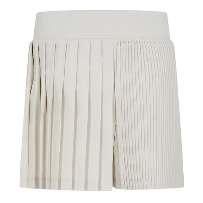 White - Back - Lacoste Womens-Ladies Pleated Tennis Skort