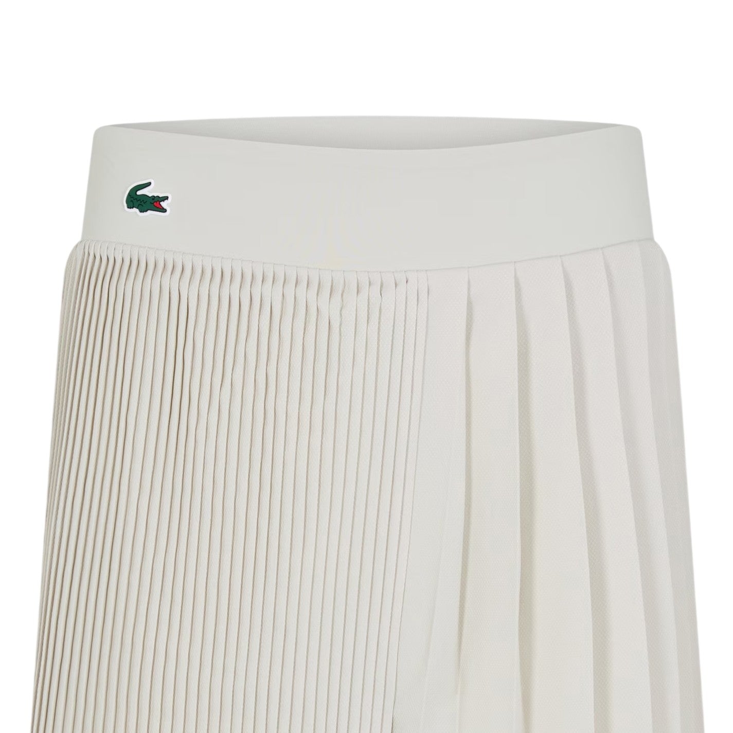 White - Side - Lacoste Womens-Ladies Pleated Tennis Skort