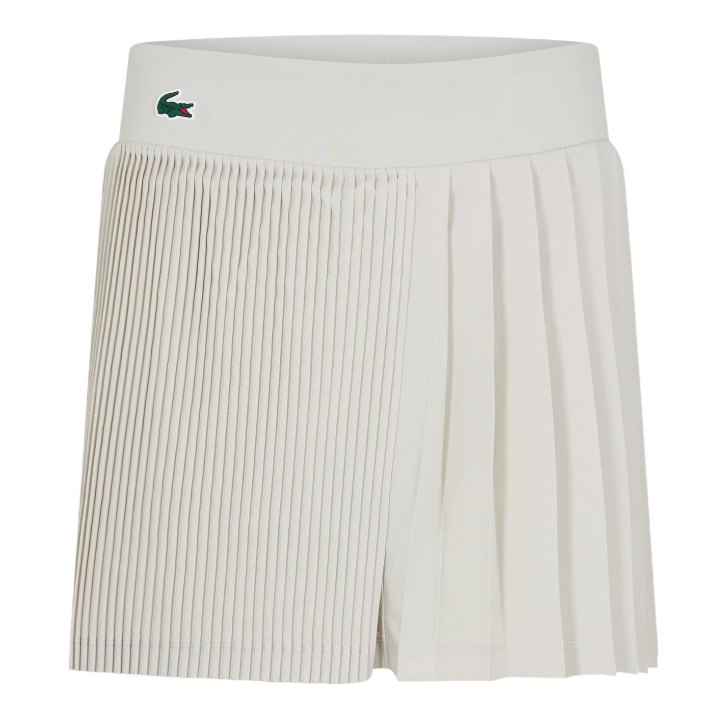 White - Front - Lacoste Womens-Ladies Pleated Tennis Skort
