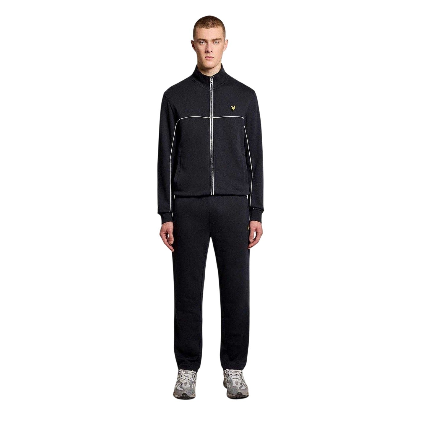 Dark Navy - Lifestyle - Lyle & Scott Mens Piped Tracksuit Top