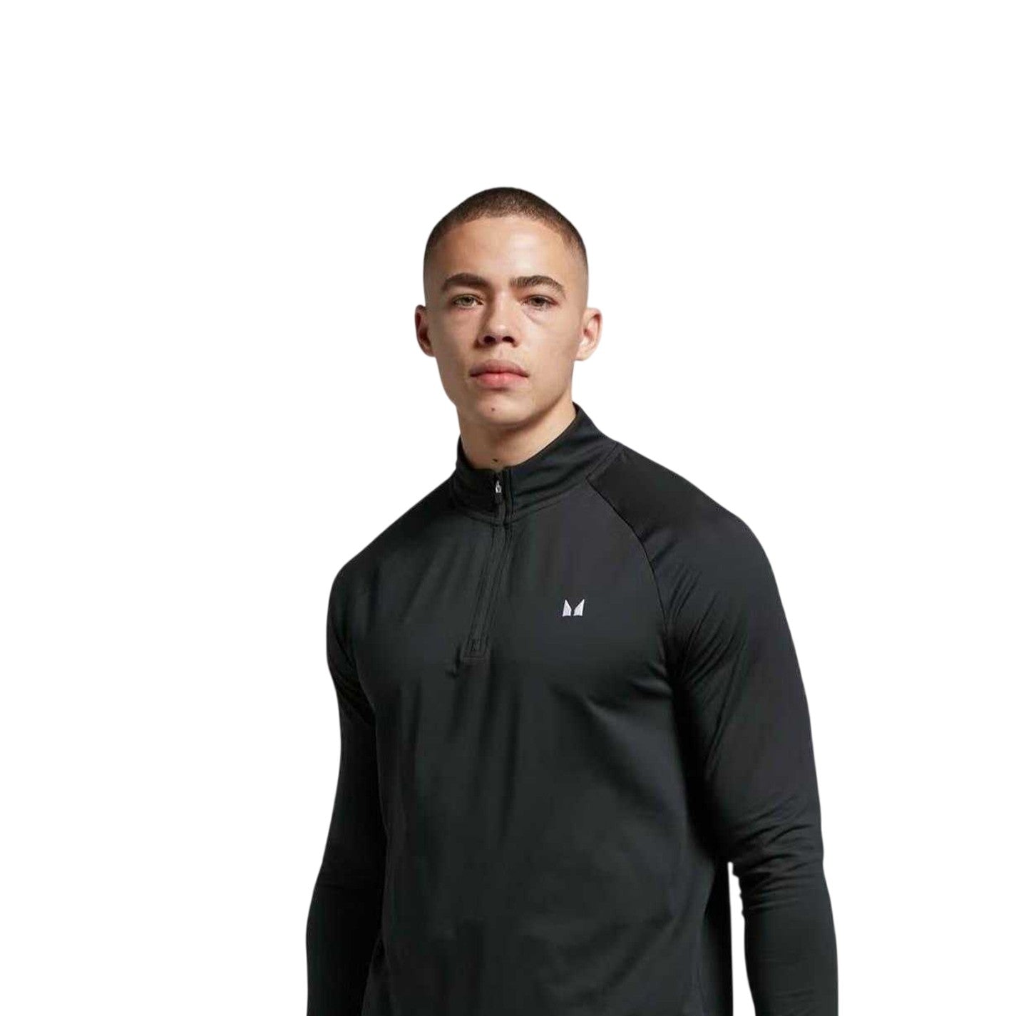 Black - Side - MyProtein Mens Raglan Active Top