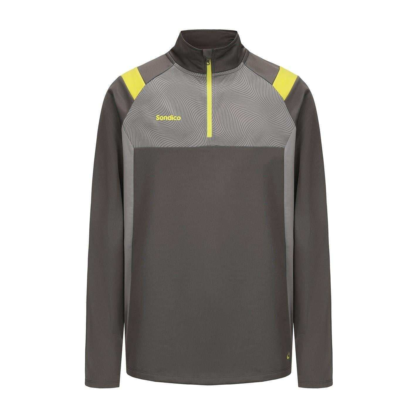 Grey-Green - Front - Sondico Mens Blaze Quarter Zip Football Drill Top
