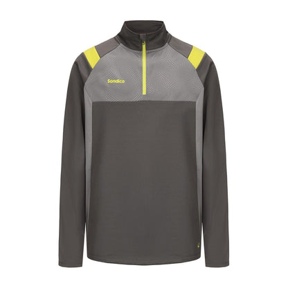 Grey-Green - Front - Sondico Mens Blaze Quarter Zip Football Drill Top
