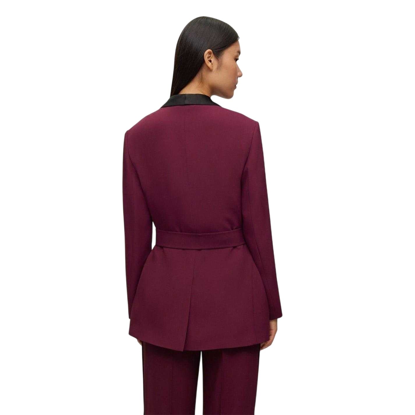 Red - Back - Boss Womens-Ladies Tilby Regular Smock Jacket