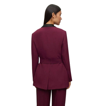 Red - Back - Boss Womens-Ladies Tilby Regular Smock Jacket