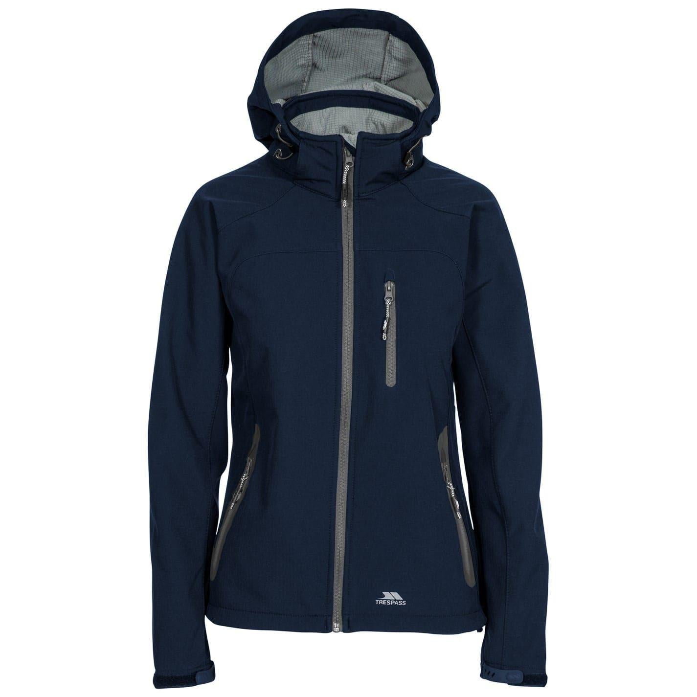 Dark Navy - Front - Trespass Womens-Ladies Ellison Soft Shell Jacket