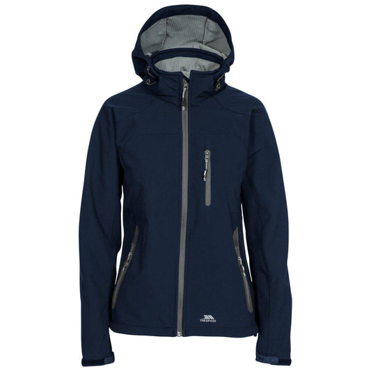 Dark Navy - Front - Trespass Womens-Ladies Ellison Soft Shell Jacket