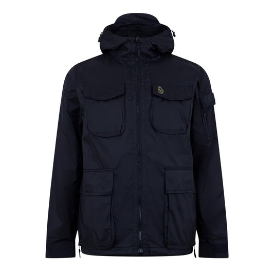 Dark Navy - Front - Luke 1977 Mens Curation Hooded Soft Shell Jacket