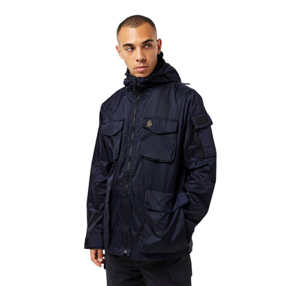 Dark Navy - Side - Luke 1977 Mens Curation Hooded Soft Shell Jacket