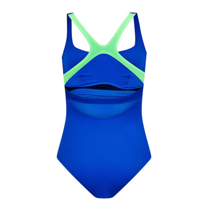 Lagoon Blue - Back - Speedo Womens-Ladies Flexband Regular One Piece Swimsuit
