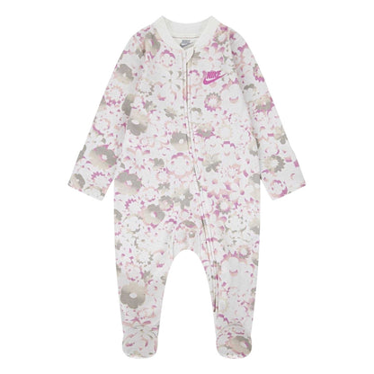 Sail - Front - Nike Baby Girls Floral Sleepsuit