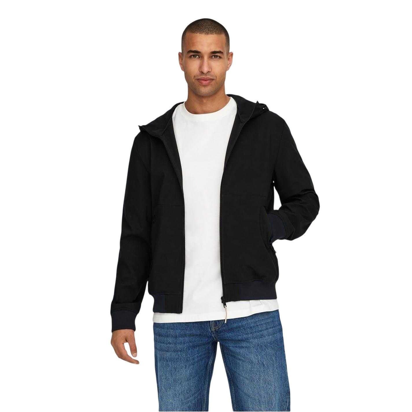 Black - Side - Only Mens Bowie Hooded Soft Shell Jacket